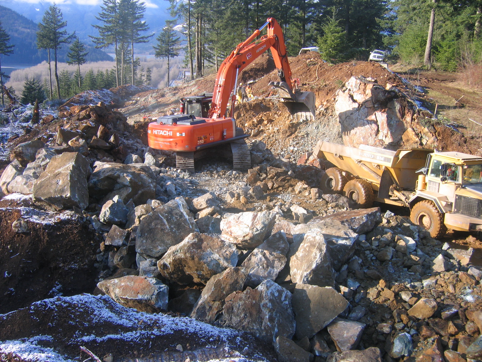 Rock Blasting and loading 